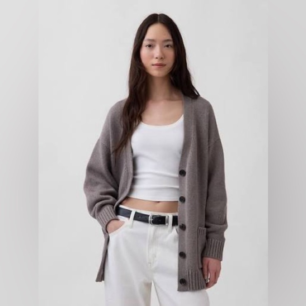 GAP Cotton Oversized Boyfriend  Cardigan